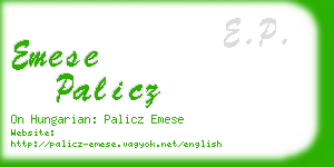 emese palicz business card